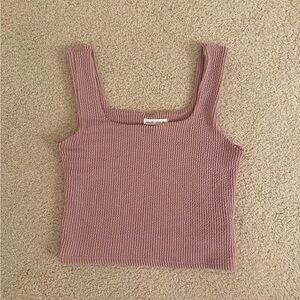 Wasabi + Mint Dusty Pink Cropped Tank Top